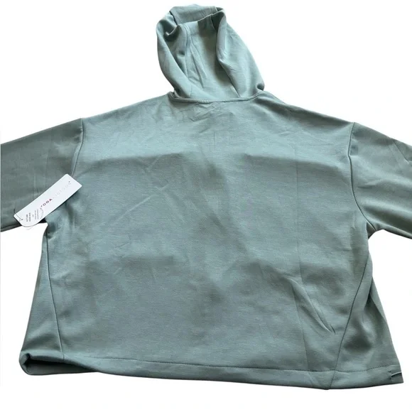 YOGALICIOUS Softlite Scuba Autumn HOODIE JACKET  color Iceberg Green Size Small - Picture 5 of 6